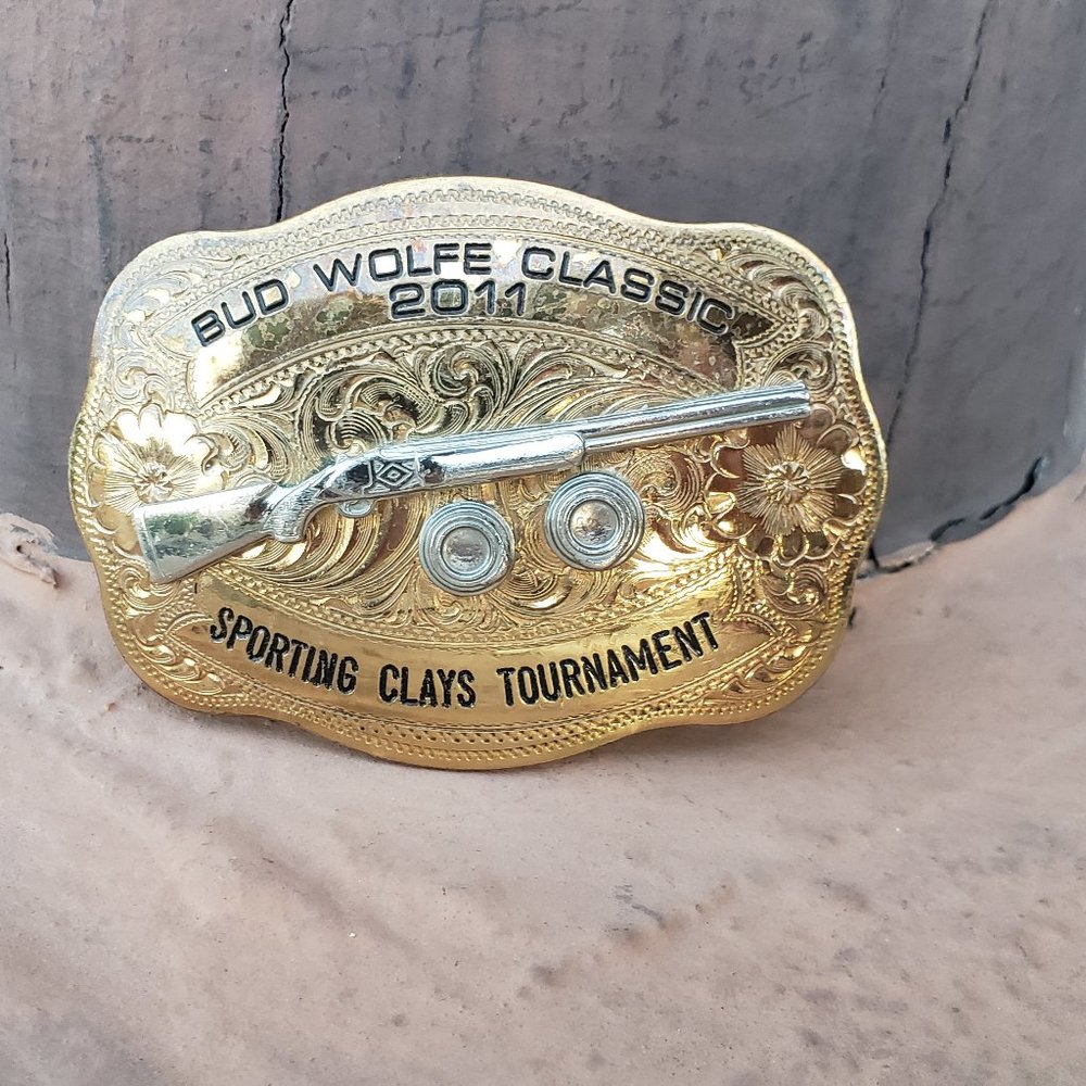 Bud Wolfe Classic Sporting Clays Tournament Gold Buckle - 2011